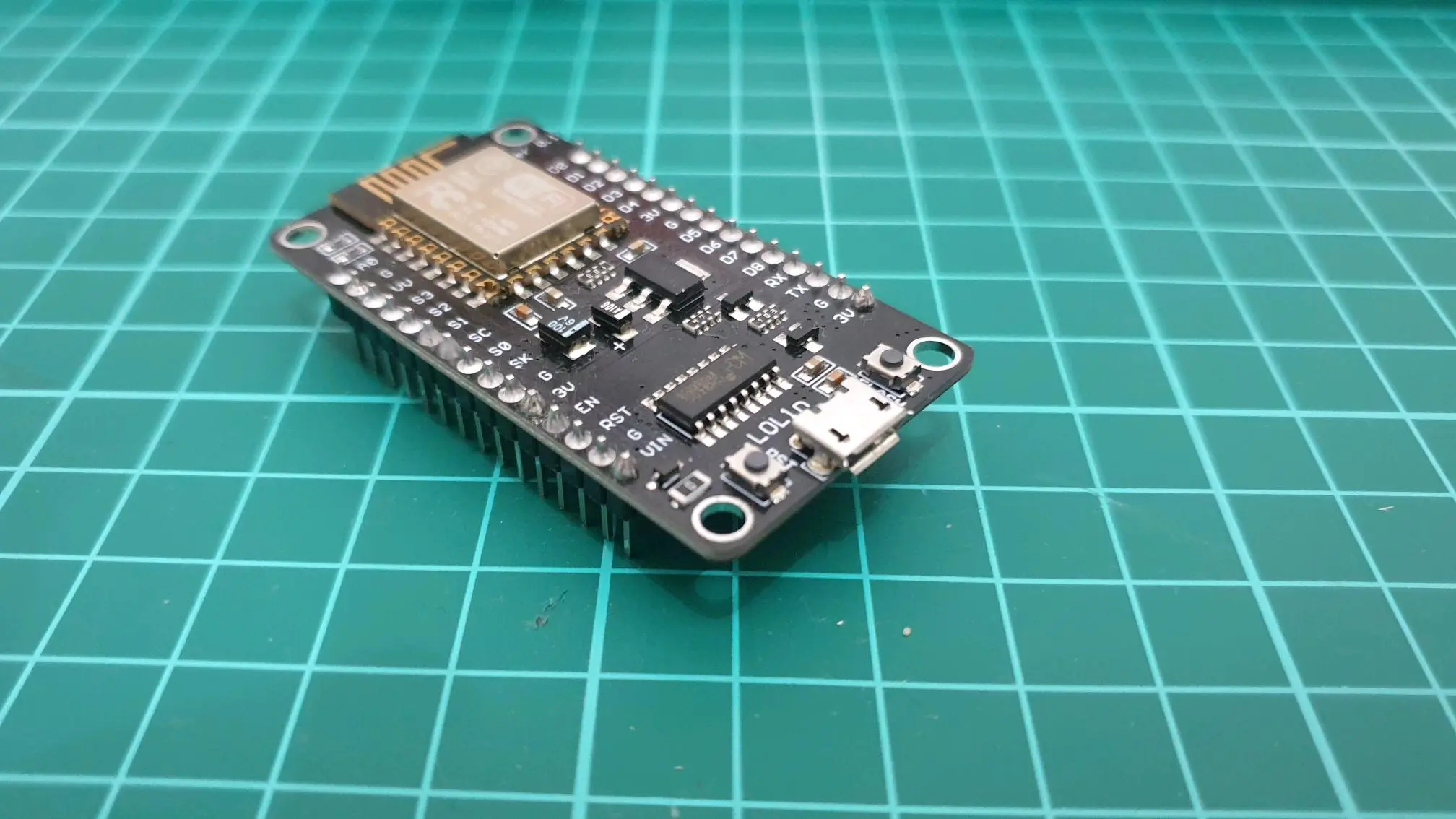 A photo of an ESP8266 NodeMCU V3.0 Lolin 