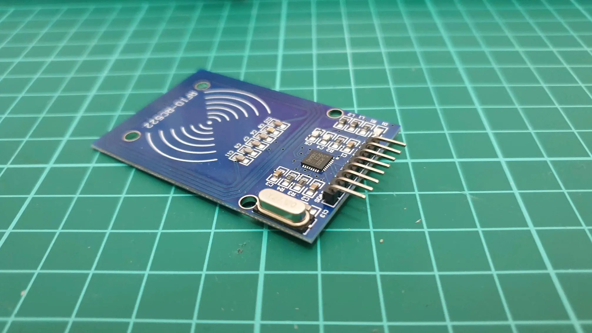 A photo of an MFRC522 RFID Module for ESP8266